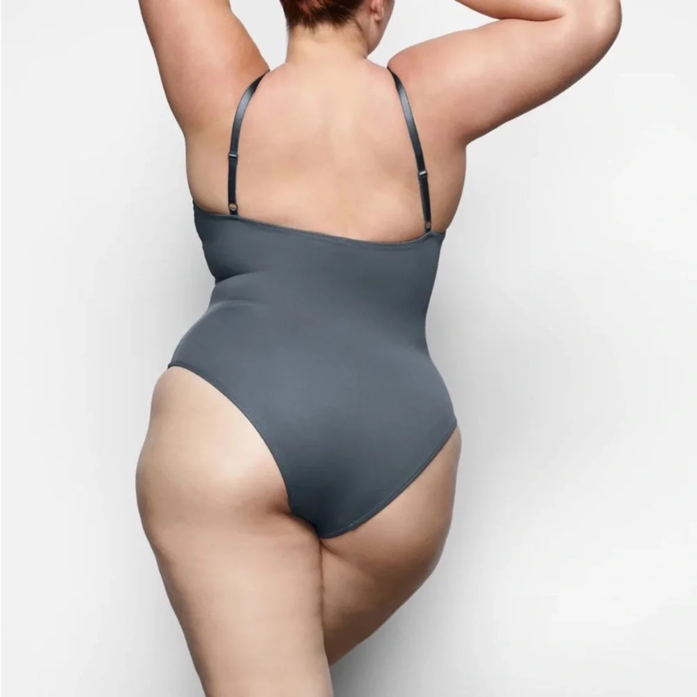 NEW!! SKIMS SHAPING SWIM CAMI ONE PIECE ~ Gunmetal